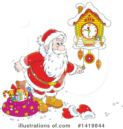 Royalty-Free (RF) Santa Clipart Illustration by Alex Bannykh - Stock Sample #1418844