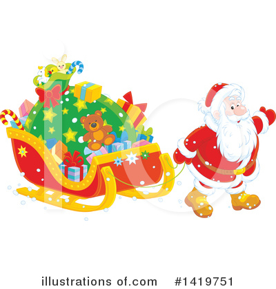 Royalty-Free (RF) Santa Clipart Illustration by Alex Bannykh - Stock Sample #1419751