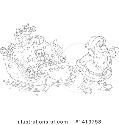 Royalty-Free (RF) Santa Clipart Illustration by Alex Bannykh - Stock Sample #1419753