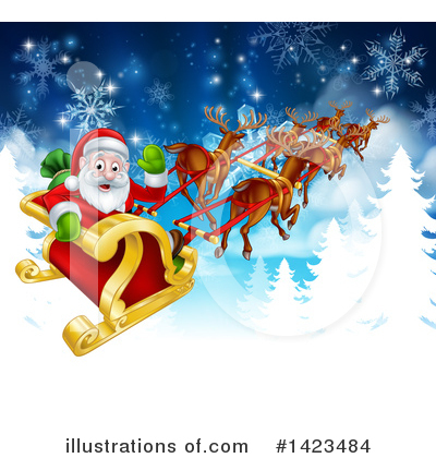 Royalty-Free (RF) Santa Clipart Illustration by AtStockIllustration - Stock Sample #1423484