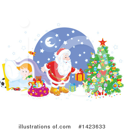 Royalty-Free (RF) Santa Clipart Illustration by Alex Bannykh - Stock Sample #1423633