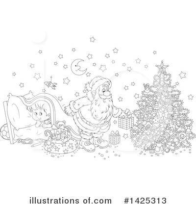 Royalty-Free (RF) Santa Clipart Illustration by Alex Bannykh - Stock Sample #1425313