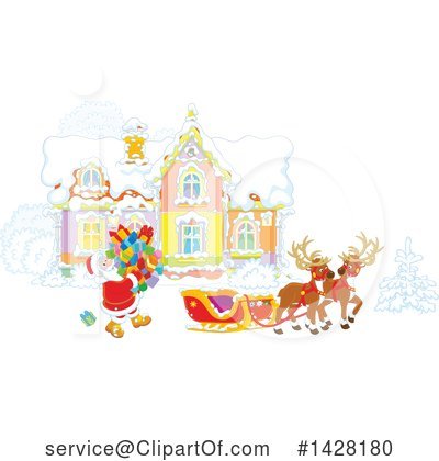 Royalty-Free (RF) Santa Clipart Illustration by Alex Bannykh - Stock Sample #1428180