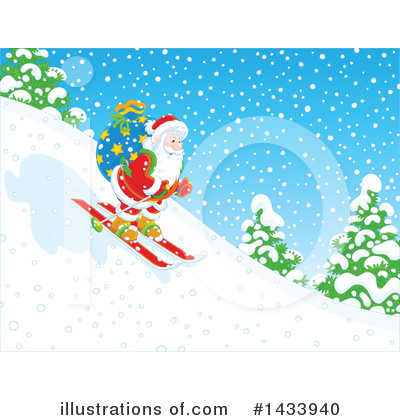 Skiing Clipart #1433940 by Alex Bannykh