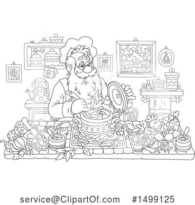 Royalty-Free (RF) Santa Clipart Illustration by Alex Bannykh - Stock Sample #1499125