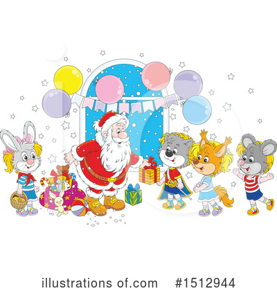 Royalty-Free (RF) Santa Clipart Illustration by Alex Bannykh - Stock Sample #1512944