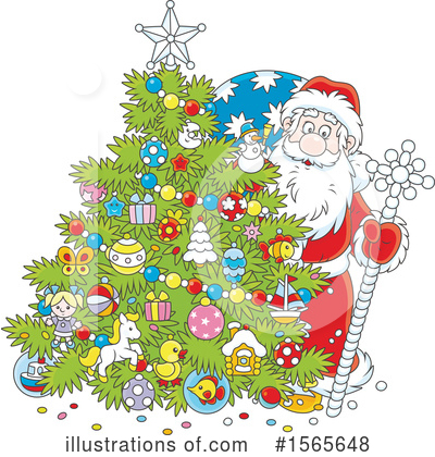 Royalty-Free (RF) Santa Clipart Illustration by Alex Bannykh - Stock Sample #1565648