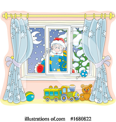 Royalty-Free (RF) Santa Clipart Illustration by Alex Bannykh - Stock Sample #1680822