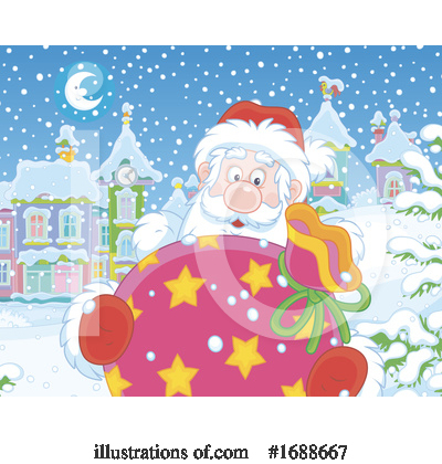 Royalty-Free (RF) Santa Clipart Illustration by Alex Bannykh - Stock Sample #1688667