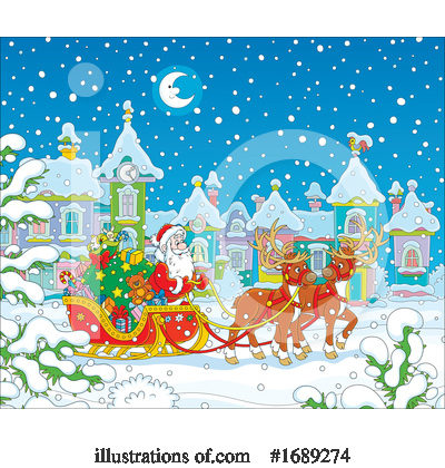 Royalty-Free (RF) Santa Clipart Illustration by Alex Bannykh - Stock Sample #1689274
