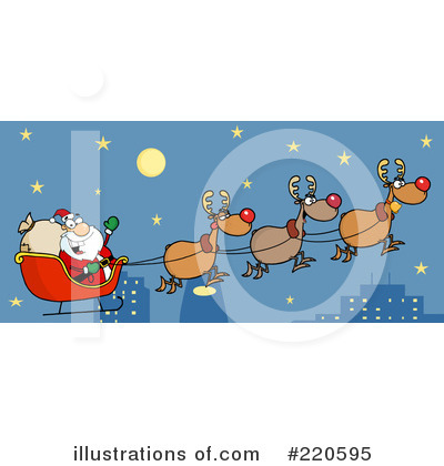 Royalty-Free (RF) Santa Clipart Illustration by Hit Toon - Stock Sample #220595