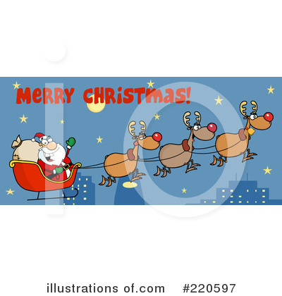 Royalty-Free (RF) Santa Clipart Illustration by Hit Toon - Stock Sample #220597