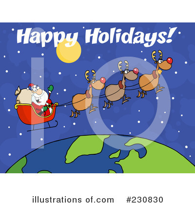 Royalty-Free (RF) Santa Clipart Illustration by Hit Toon - Stock Sample #230830