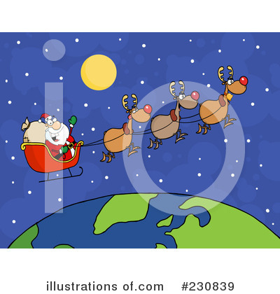 Royalty-Free (RF) Santa Clipart Illustration by Hit Toon - Stock Sample #230839