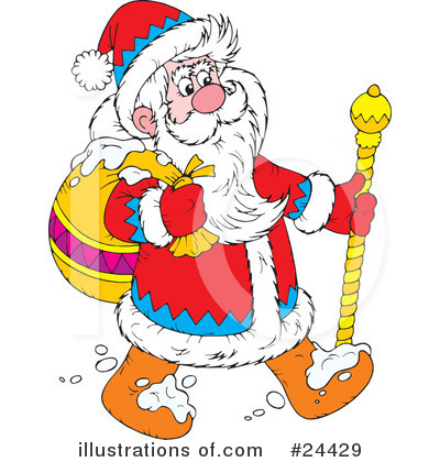 Royalty-Free (RF) Santa Clipart Illustration by Alex Bannykh - Stock Sample #24429