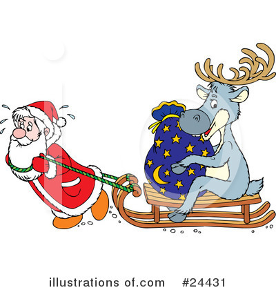 Royalty-Free (RF) Santa Clipart Illustration by Alex Bannykh - Stock Sample #24431