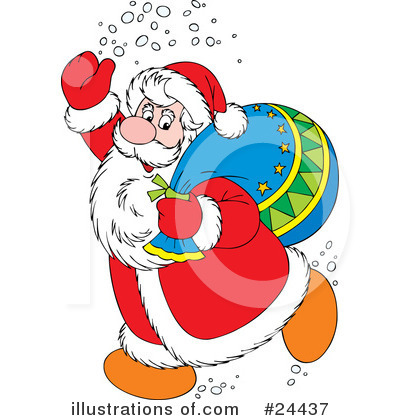 Royalty-Free (RF) Santa Clipart Illustration by Alex Bannykh - Stock Sample #24437