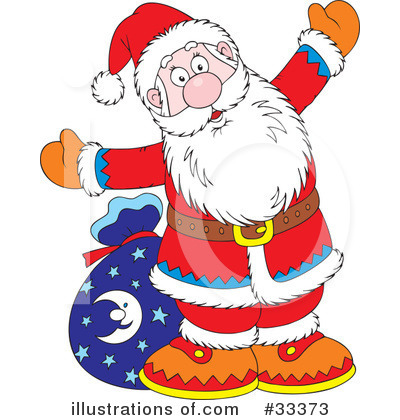 Royalty-Free (RF) Santa Clipart Illustration by Alex Bannykh - Stock Sample #33373