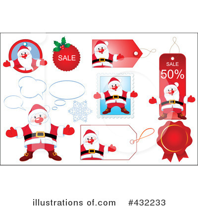Royalty-Free (RF) Santa Clipart Illustration by Pushkin - Stock Sample #432233