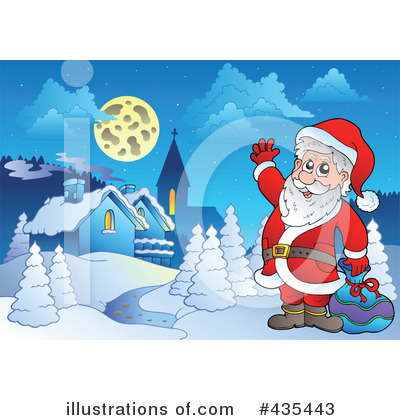 Royalty-Free (RF) Santa Clipart Illustration by visekart - Stock Sample #435443