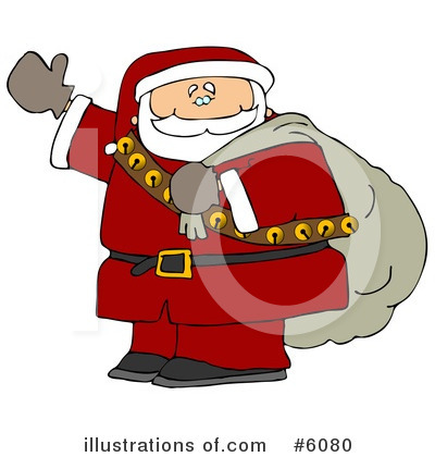 Royalty-Free (RF) Santa Clipart Illustration by djart - Stock Sample #6080