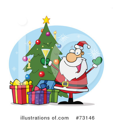Royalty-Free (RF) Santa Clipart Illustration by Hit Toon - Stock Sample #73146