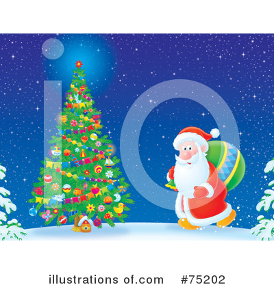 Royalty-Free (RF) Santa Clipart Illustration by Alex Bannykh - Stock Sample #75202