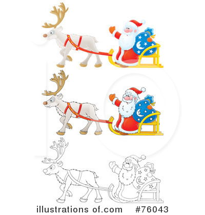 Royalty-Free (RF) Santa Clipart Illustration by Alex Bannykh - Stock Sample #76043