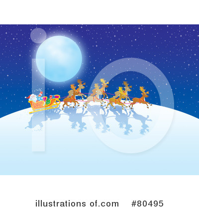 Royalty-Free (RF) Santa Clipart Illustration by Alex Bannykh - Stock Sample #80495