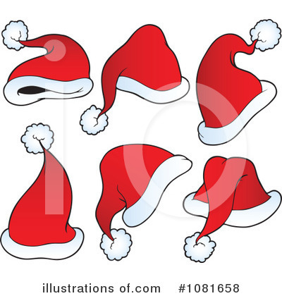 Royalty-Free (RF) Santa Hat Clipart Illustration by visekart - Stock Sample #1081658