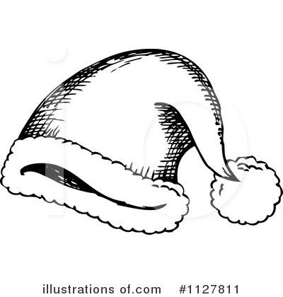 Royalty-Free (RF) Santa Hat Clipart Illustration by visekart - Stock Sample #1127811