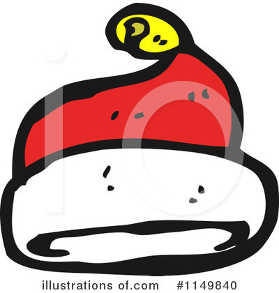 Royalty-Free (RF) Santa Hat Clipart Illustration by lineartestpilot - Stock Sample #1149840