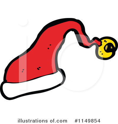 Royalty-Free (RF) Santa Hat Clipart Illustration by lineartestpilot - Stock Sample #1149854