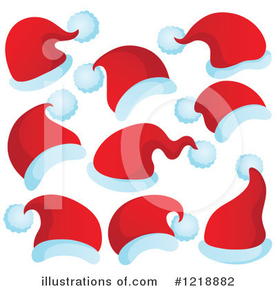 Royalty-Free (RF) Santa Hat Clipart Illustration by visekart - Stock Sample #1218882