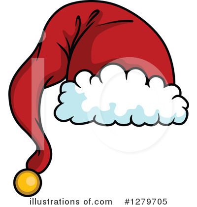Santa Hat Clipart #1279705 by Vector Tradition SM