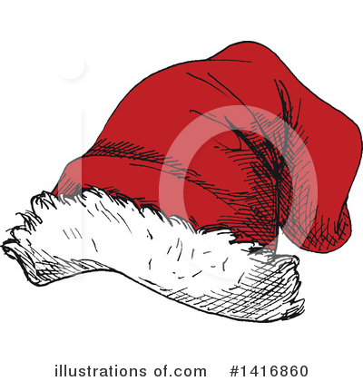 Santa Hat Clipart #1416860 by Vector Tradition SM