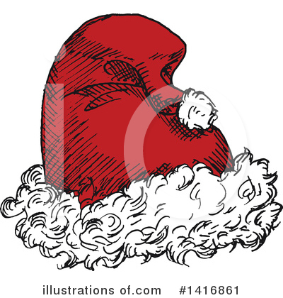 Royalty-Free (RF) Santa Hat Clipart Illustration by Vector Tradition SM - Stock Sample #1416861