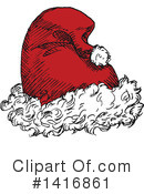 Santa Hat Clipart #1416861 by Vector Tradition SM
