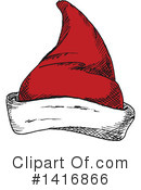 Santa Hat Clipart #1416866 by Vector Tradition SM