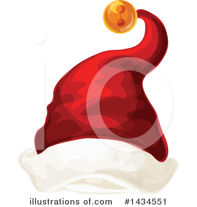 Royalty-Free (RF) Santa Hat Clipart Illustration by Vector Tradition SM - Stock Sample #1434551