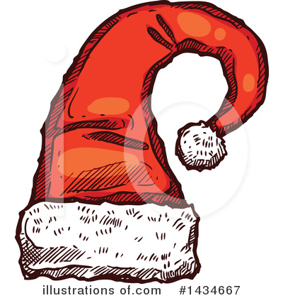 Santa Hat Clipart #1434667 by Vector Tradition SM