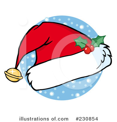 Royalty-Free (RF) Santa Hat Clipart Illustration by Hit Toon - Stock Sample #230854