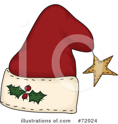 Royalty-Free (RF) Santa Hat Clipart Illustration by inkgraphics - Stock Sample #72024