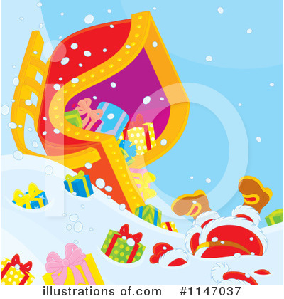 Royalty-Free (RF) Santas Sleigh Clipart Illustration by Alex Bannykh - Stock Sample #1147037