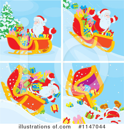 Royalty-Free (RF) Santas Sleigh Clipart Illustration by Alex Bannykh - Stock Sample #1147044