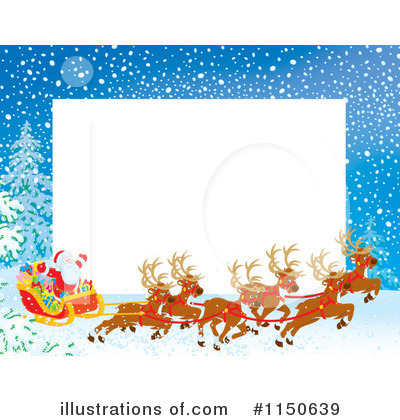 Royalty-Free (RF) Santas Sleigh Clipart Illustration by Alex Bannykh - Stock Sample #1150639