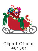 Santas Sleigh Clipart #81601 by Pams Clipart