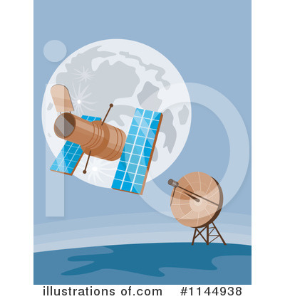 Royalty-Free (RF) Satellite Clipart Illustration by patrimonio - Stock Sample #1144938