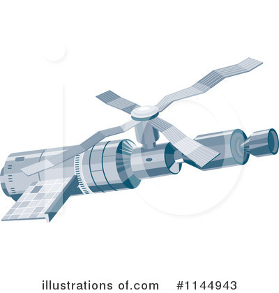 Royalty-Free (RF) Satellite Clipart Illustration by patrimonio - Stock Sample #1144943