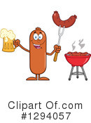 Sausage Character Clipart #1294057 by Hit Toon